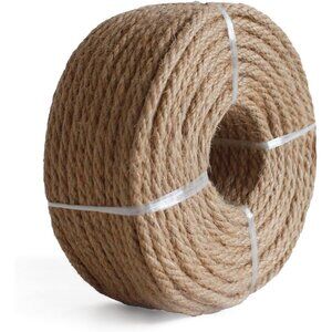 Natural Jute Twine Rope 328 Feet 5mm, Heavy Duty Premium Garden Twine String for